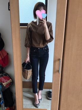 「eb.a.gos（エバゴス）のアイテム（かごバッグ）」を使った、sea0818さん（レディース・168cm）の秋コーディネート