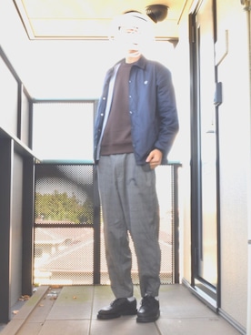 「UNDERCOVER（アンダーカバー）のアイテム（その他アウター）」を使った、Ryo さん（メンズ・184cm）の秋コーディネート
