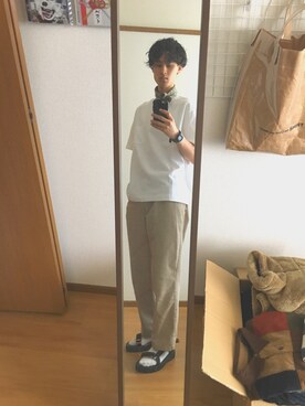「1LDK（ワンエルディーケー）のアイテム（Tシャツ/カットソー）」を使った、Ryo さん（メンズ・184cm）の春コーディネート