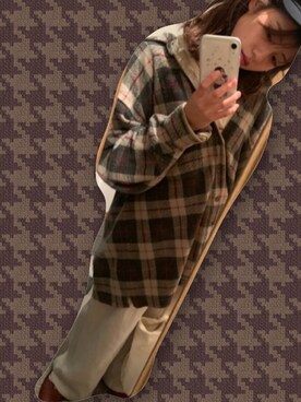 「archives（アルシーヴ）のベルト付きベイカーワイドパンツ（その他パンツ、ベージュ系）」を使った、ひなこさん（レディース）の秋コーディネート
