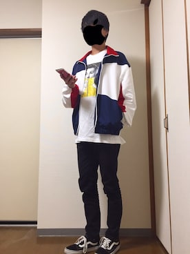 「jiggys shop（ジギーズショップ）のアイテム（ナイロンジャケット）」を使った、appleboyさん（メンズ・168cm）の秋コーディネート