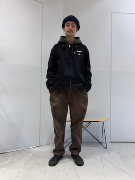 「アイテム（ブルゾン）」を使った、鈴木　義人さん（メンズ・174cm・30代）の冬コーディネート