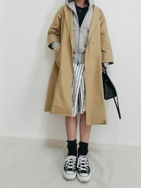「AMIW（アミウ）のアイテム」を使った、momo🐰さん（レディース・151cm）の春コーディネート