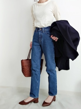 「Steven Alan（スティーブンアラン）のアイテム（その他アウター）」を使った、momo🐰さん（レディース・151cm）の冬コーディネート