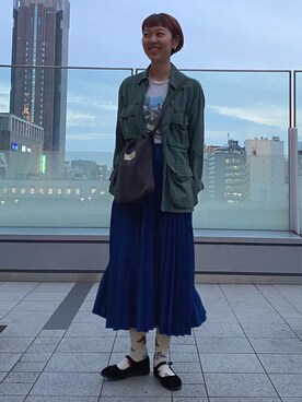 「ROTHCO（ロスコ）のアイテム（ブルゾン）」を使った、yukaさん（レディース・166cm）の秋コーディネート