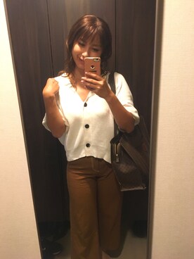 「ISOOK（アイスー）のアイテム（アクセサリー）」を使った、かちさん（レディース・165cm）の秋コーディネート