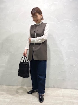 「モンクシューズ」｜新居　オデット エ オディール スタッフさん（レディース・158cm）の秋コーディネート