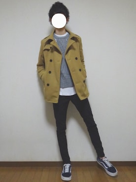 「improves（インプローブス）のアイテム（トレンチコート）」を使った、かずやさん（メンズ・182cm）の冬コーディネート