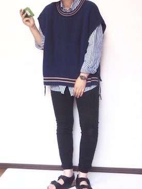「RYO TAKASHIMA（リョウタカシマ）のアイテム」を使った、あちょんさん（レディース・158cm）の春コーディネート