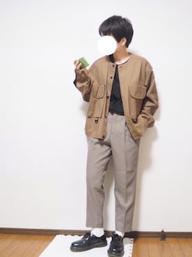 「TRUSS（トラス）のアイテム」を使った、あちょんさん（レディース・158cm）の秋コーディネート