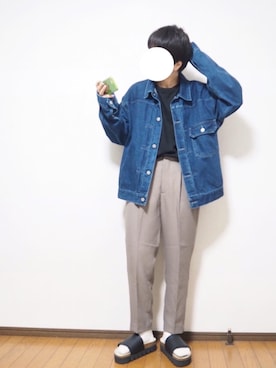 「TRUSS（トラス）のアイテム」を使った、あちょんさん（レディース・158cm）の秋コーディネート