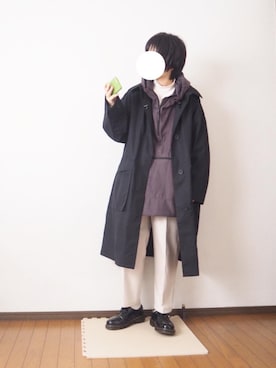 「unfil」｜「アイテム（その他アウター）」を使った、あちょんさん（レディース・158cm）の冬コーディネート