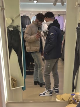 「H&M（エイチ・アンド・エム）のアイテム（ダウンベスト）」を使った、slowdown87さん（メンズ・170cm）の冬コーディネート