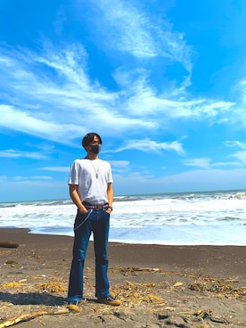 「RIPNDIP（リップンディップ）のアイテム（トップス）」を使った、masaさん（メンズ・178cm）の夏コーディネート