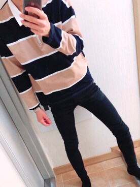 「アイテム（その他トップス、ブラウン系）」を使った、ONEさん（メンズ・170cm）の冬コーディネート