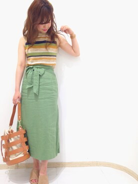 「Gem.（ジェム）のアイテム」を使った、さほさん（レディース・158cm）の夏コーディネート