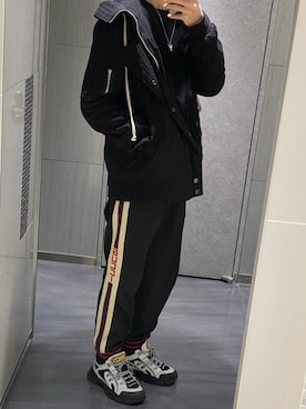 「DRKSHDW（ダークシャドウ）のアイテム（ブルゾン）」を使った、Maro.さん（メンズ・175cm）の冬コーディネート