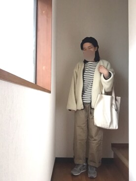 「RODE SKO（ロデスコ）のRODE SKO プレーンベレー」を使った、anさん（レディース・161cm）の春コーディネート