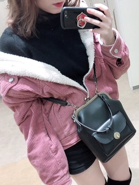 「GRL（グレイル）のアイテム（その他アウター）」を使った、onikuyさん（レディース・155cm）の冬コーディネート