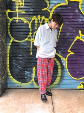 「Flap Stack（フラップスタック）のアイテム」を使った、RIKIKYAさん（メンズ・168cm）の春コーディネート