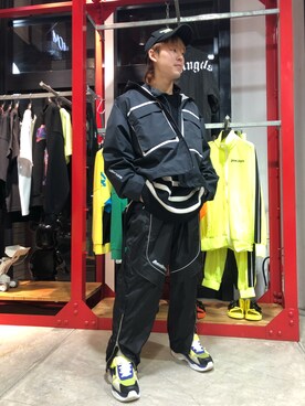 「WHITELAND（ホワイトランド）のアイテム（ブルゾン）」を使った、RIKIKYAさん（メンズ・168cm）の冬コーディネート