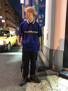 「L.H.P（エルエイチピー）のアイテム（パンツ）」を使った、RIKIKYAさん（メンズ・168cm）の夏コーディネート