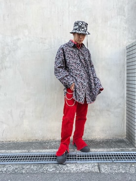 「Danke（ダンケ）のアイテム」を使った、RIKIKYAさん（メンズ・168cm）の秋コーディネート