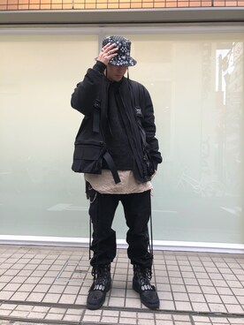 「LHPOSAKA」｜「アイテム（ジャケット/アウター）」を使った、RIKIKYAさん（メンズ・168cm）の冬コーディネート