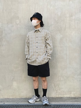 「soe（ソーイ）のアイテム」を使った、RIKIKYAさん（メンズ・168cm）の春コーディネート