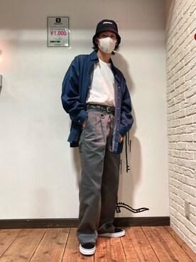 「KaneZ（ケインズ）のアイテム」を使った、RIKIKYAさん（メンズ・168cm）の春コーディネート