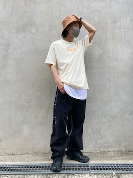 「MCM（エムシーエム）のアイテム（帽子）」を使った、RIKIKYAさん（メンズ・168cm）の春コーディネート