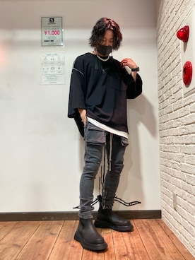 「DANKE SCHON（ダンケシェーン）のDankeSchon/ダンケシェーン/バイオウォッシュフラップパンツ（その他パンツ）」を使った、RIKIKYAさん（メンズ・168cm）の夏コーディネート