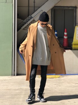「BLK DNM（ブラックデニム）のアイテム（パンツ）」を使った、fukudayさん（メンズ・173cm）の春コーディネート