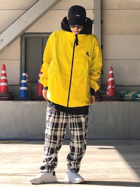 「ラッドミュージシャン」｜「アイテム（キャップ）」を使った、fukudayさん（メンズ・173cm）の春コーディネート