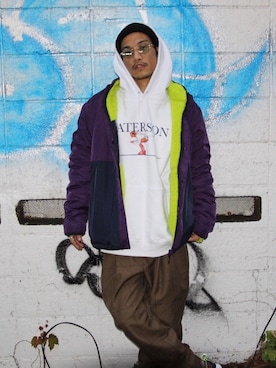 「Paterson（パターソン）のアイテム」を使った、fukudayさん（メンズ・173cm）の冬コーディネート