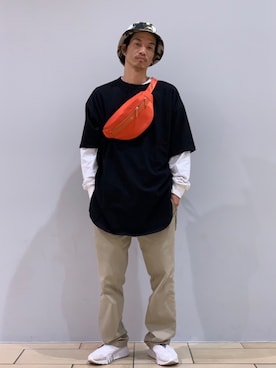 「Lui's（ルイス）のアイテム（帽子）」を使った、fukudayさん（メンズ・173cm）の春コーディネート