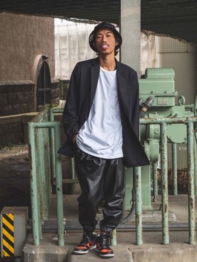 「lot holon（ロットホロン）のアイテム（パンツ）」を使った、fukudayさん（メンズ・173cm）の冬コーディネート