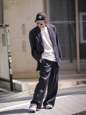 「サングラススタイル」｜「アイテム（スラックス）」を使った、fukudayさん（メンズ・173cm）の夏コーディネート