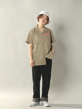 「notch.（ノッチ）のアイテム（帽子）」を使った、おかださん（レディース・164cm）の春コーディネート