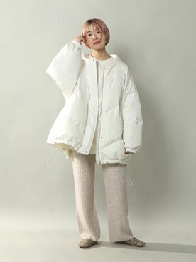 「notch.（ノッチ）のアイテム（ダウンジャケット/コート）」を使った、おかださん（レディース・164cm）の秋コーディネート