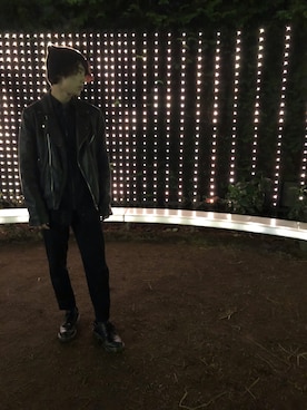 「Yohji Yamamoto（ヨウジヤマモト）のアイテム（レッグウェア）」を使った、rikuTonさん（メンズ・173cm）の秋コーディネート