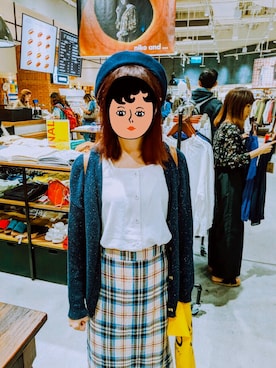 「PAZZO」｜「アイテム（帽子）」を使った、JudyChenさん（レディース・158cm）の秋コーディネート