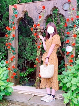「AVAN LILY（アヴァンリリィ）のアイテム（ワンピース/ドレス）」を使った、もさん（レディース・158cm）の夏コーディネート