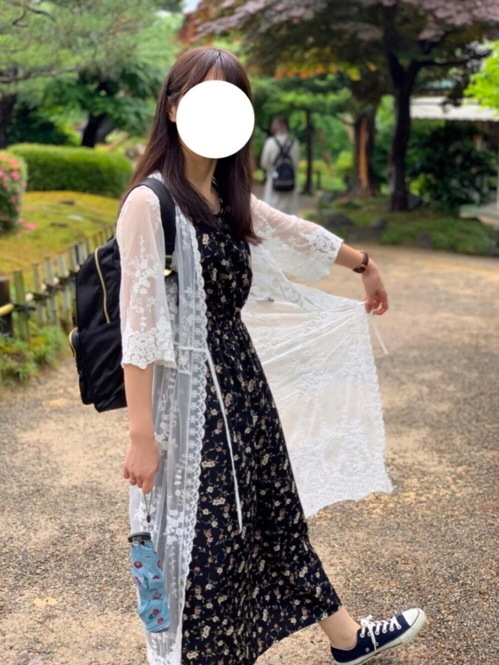 fifth フィフス　フラワー刺繍スカラップロングガウン 美品 fifth フィフス フラワー刺繡スカラップロングガウン ロング丈