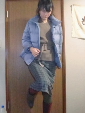 「スナイデル」｜「アイテム（ダウンジャケット/コート）」を使った、ikuko0719さん（レディース・169cm）の冬コーディネート