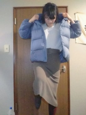 「スナイデル」｜「アイテム（ダウンジャケット/コート）」を使った、ikuko0719さん（レディース・169cm）の冬コーディネート