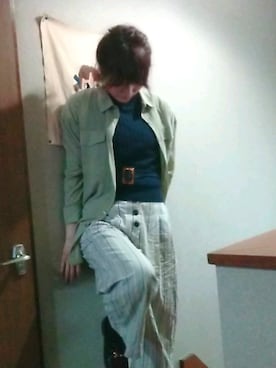 「ストライプパンツ」｜「アイテム（アンサンブル）」を使った、ikuko0719さん（レディース・169cm）の夏コーディネート