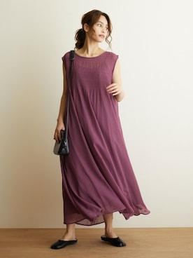 「アイテム（ワンピース/ドレス、パープル系）」を使った、Jewelobeさん（レディース・164cm）の夏コーディネート