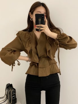 「フリルトップス」｜Jewelobeさん（レディース・164cm）の夏コーディネート