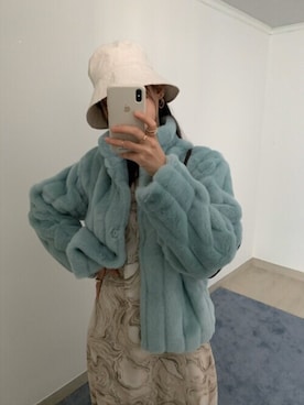 「ショートブルゾン」｜「アイテム（その他）」を使った、Jewelobeさん（レディース・157cm）の冬コーディネート